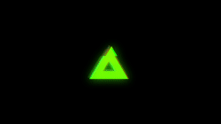 Neon Glitch Shapes - Letter A